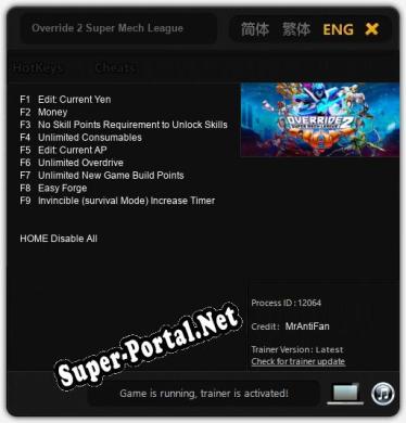 Override 2 Super Mech League: ТРЕЙНЕР И ЧИТЫ (V1.0.15)