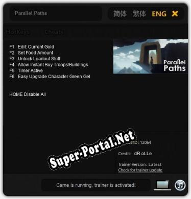 Parallel Paths: Трейнер +6 [v1.2]