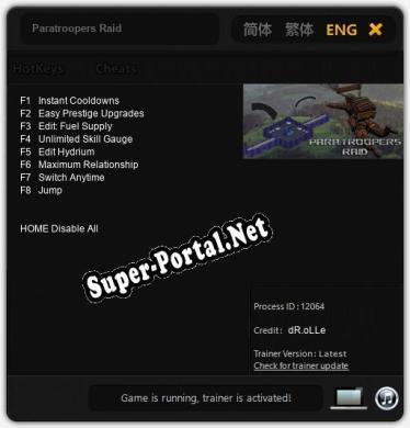 Трейнер для Paratroopers Raid [v1.0.1]