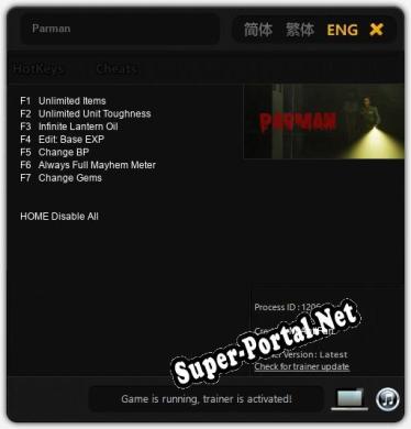 Parman: Трейнер +7 [v1.6]