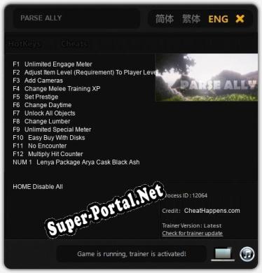 PARSE ALLY: Читы, Трейнер +13 [CheatHappens.com]