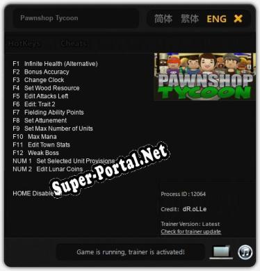 Трейнер для Pawnshop Tycoon [v1.0.6]