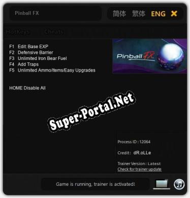 Трейнер для Pinball FX [v1.0.9]