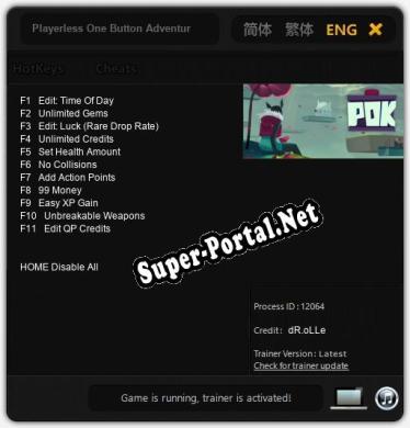 Playerless One Button Adventure: ТРЕЙНЕР И ЧИТЫ (V1.0.49)