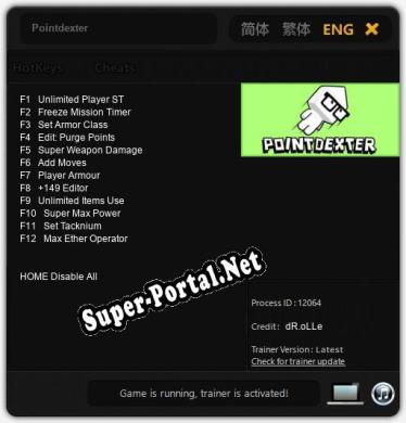 Pointdexter: ТРЕЙНЕР И ЧИТЫ (V1.0.37)