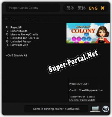 Трейнер для Popper Lands Colony [v1.0.2]