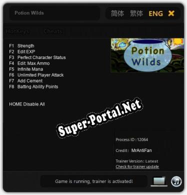 Potion Wilds: ТРЕЙНЕР И ЧИТЫ (V1.0.31)