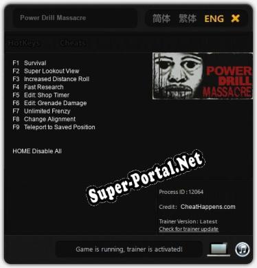 Трейнер для Power Drill Massacre [v1.0.3]