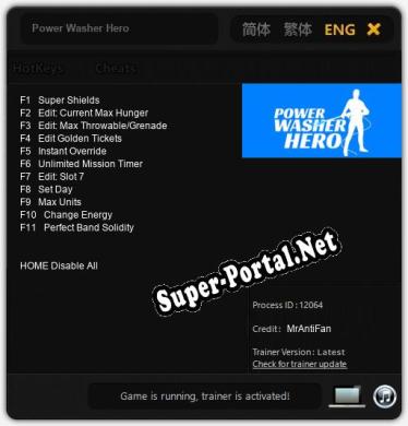 Трейнер для Power Washer Hero [v1.0.1]