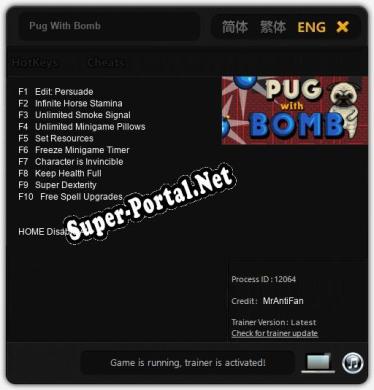 Трейнер для Pug With Bomb [v1.0.5]