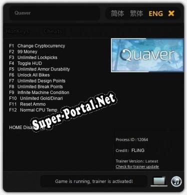 Quaver: Читы, Трейнер +12 [FLiNG]