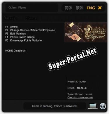 Трейнер для Quinn  Flynn [v1.0.7]