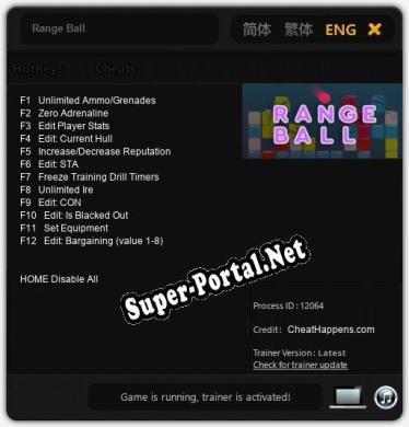 Трейнер для Range Ball [v1.0.3]