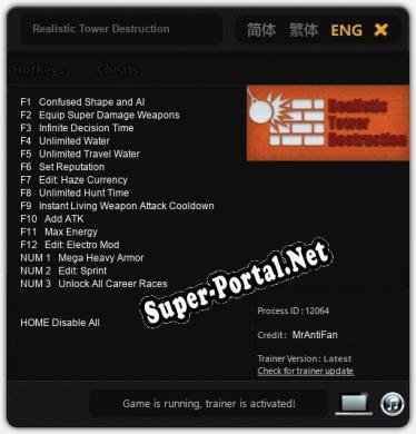 Realistic Tower Destruction: ТРЕЙНЕР И ЧИТЫ (V1.0.86)