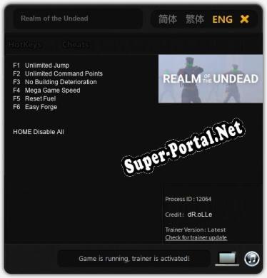 Realm of the Undead: Трейнер +6 [v1.2]