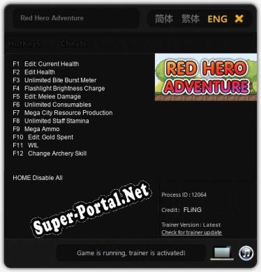 Red Hero Adventure: ТРЕЙНЕР И ЧИТЫ (V1.0.42)