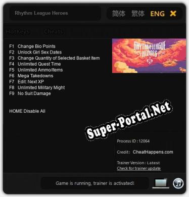 Rhythm League Heroes: ТРЕЙНЕР И ЧИТЫ (V1.0.42)