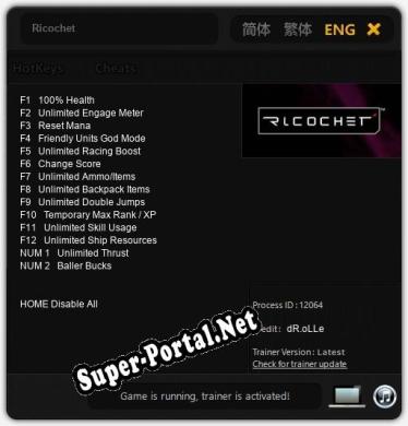 Трейнер для Ricochet [v1.0.4]