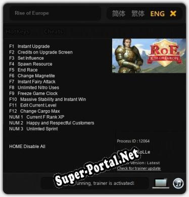 Rise of Europe: Читы, Трейнер +15 [dR.oLLe]