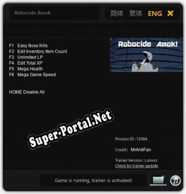 Robocide Amok: Трейнер +6 [v1.2]