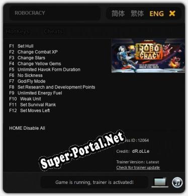 ROBOCRACY: Трейнер +12 [v1.6]
