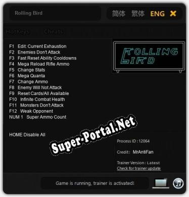 Rolling Bird: Трейнер +13 [v1.9]