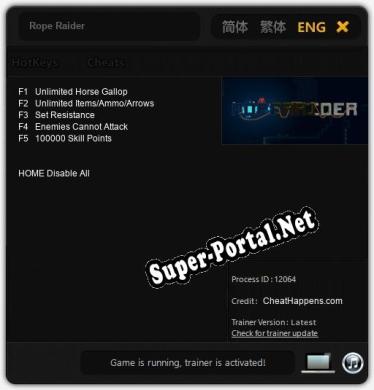 Rope Raider: ТРЕЙНЕР И ЧИТЫ (V1.0.35)