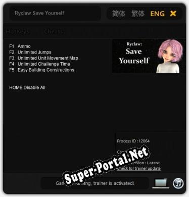 Трейнер для Ryclaw Save Yourself [v1.0.7]