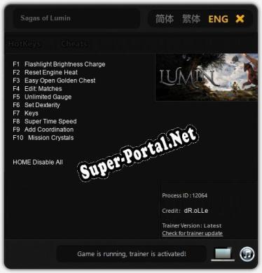 Sagas of Lumin: Трейнер +10 [v1.7]