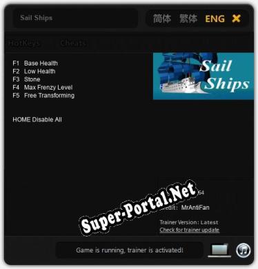 Трейнер для Sail Ships [v1.0.7]