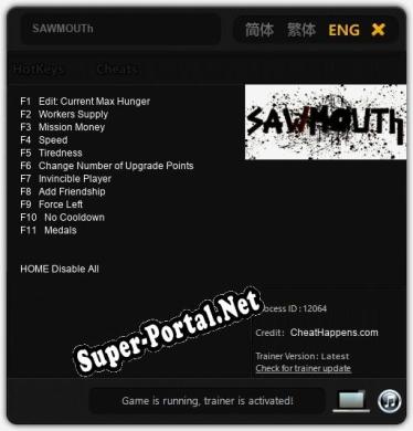 SAWMOUTh: Читы, Трейнер +11 [CheatHappens.com]