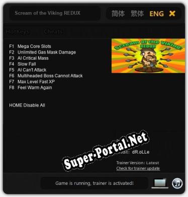 Scream of the Viking REDUX: Трейнер +8 [v1.4]