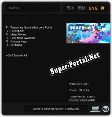 Seafrog: Трейнер +6 [v1.3]