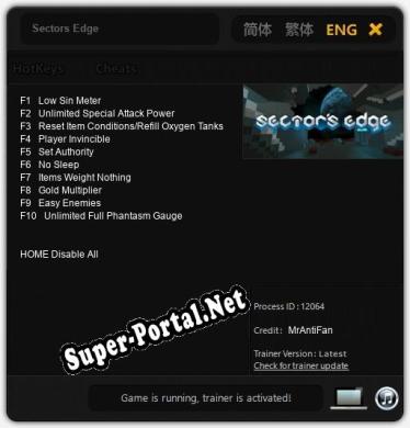 Sectors Edge: Читы, Трейнер +10 [MrAntiFan]