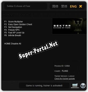 Трейнер для Sektar Echoes of Fear [v1.0.2]