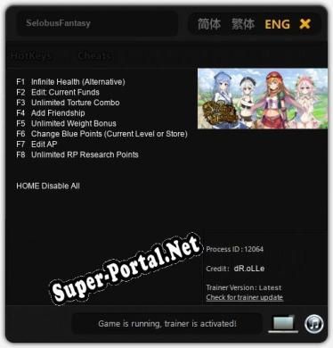 SelobusFantasy: Читы, Трейнер +8 [dR.oLLe]