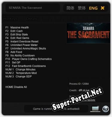 SENARA The Sacrament: ТРЕЙНЕР И ЧИТЫ (V1.0.53)