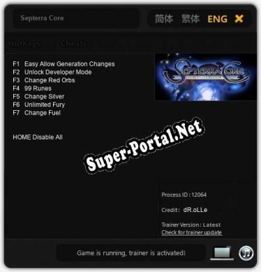 Septerra Core: Читы, Трейнер +7 [dR.oLLe]