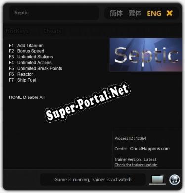 Septic: Трейнер +7 [v1.2]