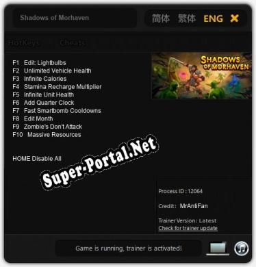 Трейнер для Shadows of Morhaven [v1.0.3]