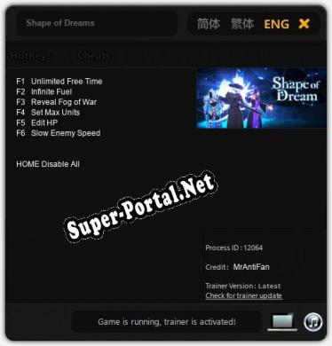 Shape of Dreams: Читы, Трейнер +6 [MrAntiFan]