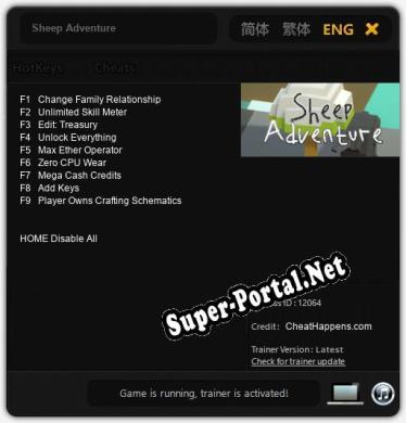 Трейнер для Sheep Adventure [v1.0.4]