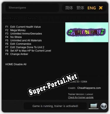 Трейнер для Shenanigans [v1.0.1]
