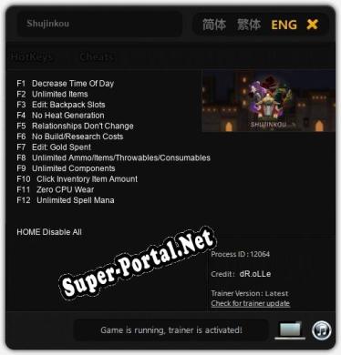 Трейнер для Shujinkou [v1.0.6]