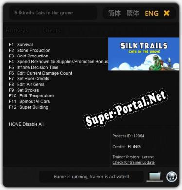 Silktrails Cats in the grove: Трейнер +12 [v1.7]