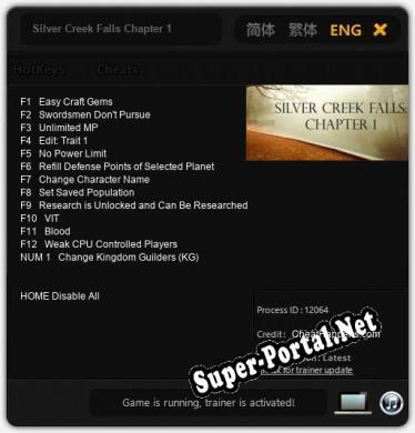 Silver Creek Falls Chapter 1: Читы, Трейнер +13 [CheatHappens.com]