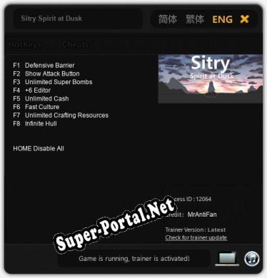 Sitry Spirit at Dusk: Трейнер +8 [v1.8]