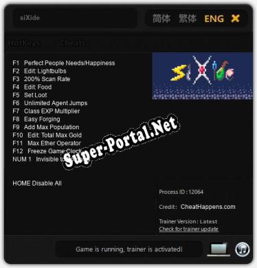 Трейнер для siXide [v1.0.6]