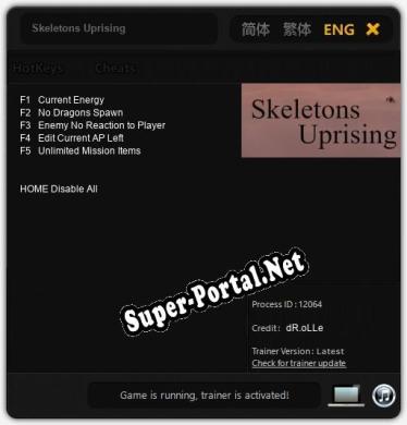 Трейнер для Skeletons Uprising [v1.0.5]