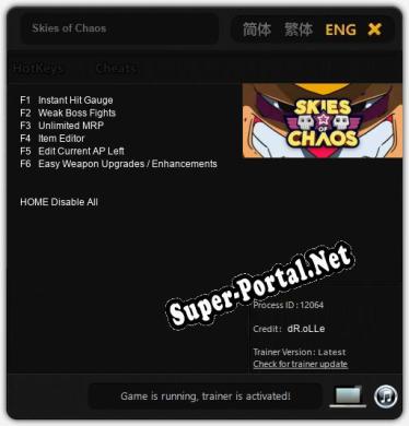 Skies of Chaos: Читы, Трейнер +6 [dR.oLLe]